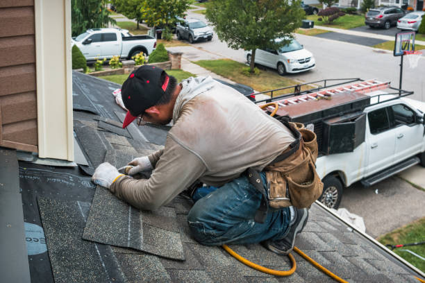 Professional Emergency Roof Repair technician working in Gaylord, MN